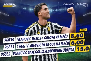 AdmiralBet specijal - Vlahović preti bivšem klubu, gol Srbina i do kvote 15!